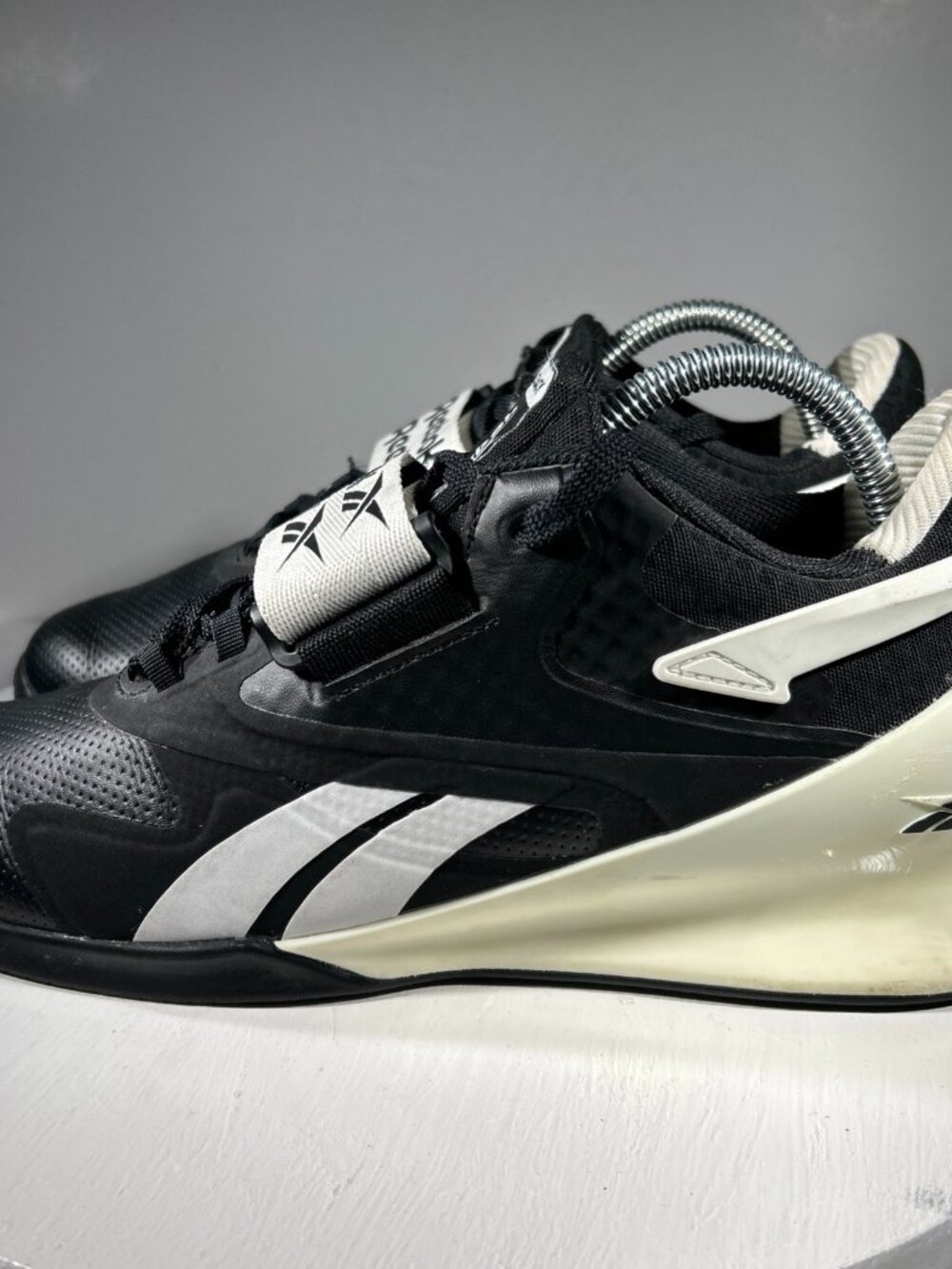 Reebok Legacy Lifter 2 Weightlifting Shoes Mens Size 7.5 Black White Training